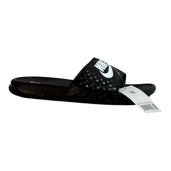 NWT Nike Women’s Slides Sandals BENASSI JDI Black/White Classic Size 11 - Picture 2 of 10